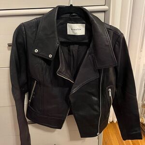 BABATON faux-leather jacket. Size XS.